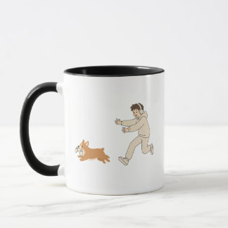 Tasse de café drôle de corgi mignon gamer