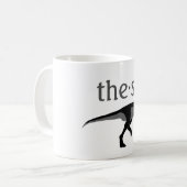 Tasse de café drôle de dinosaure de thésaurus (Devant gauche)