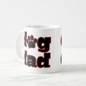 Tasse de café drôle de papa de chien (Devant gauche)