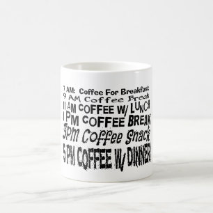 Tasse de café drôle de planning de pause café