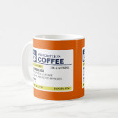 Tasse de café drôle de prescription (Devant gauche)