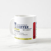 Tasse de café drôle de prescription (Devant gauche)