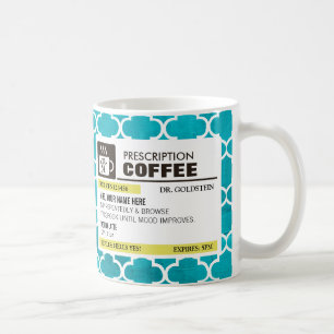 Tasse de café drôle de prescription avec le