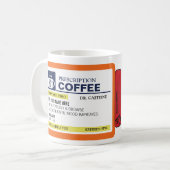 Tasse de café drôle de prescription (gauchiste) (Devant gauche)