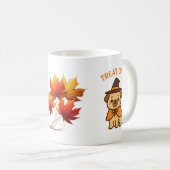 Tasse de café drôle de Pug sorcière Halloween (Devant droit)