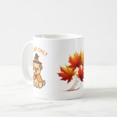 Tasse de café drôle de Pug sorcière Halloween (Devant gauche)