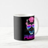 Tasse de café drôle de Purride de chat bisexuel de (Devant droit)