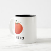 Tasse de café drôle de Spanglish, tomate (Devant gauche)