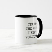 Tasse de café drôle de volley-ball de plage (Devant droit)