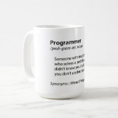 Tasse de café drôle - définition de programmeur - (Devant gauche)