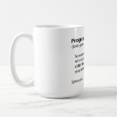 Tasse de café drôle - définition de programmeur - (Gauche)