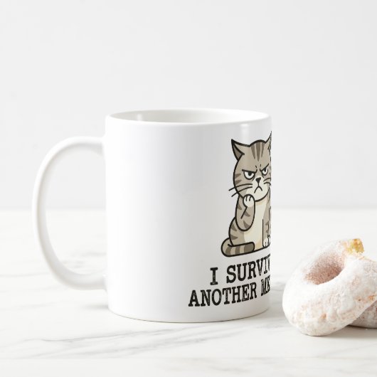 Tasse de café drôle et grincheuse pour l'humour d' (Avec donut)