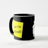 Tasse de café drôle « Laissez-moi tranquille » (Devant gauche)