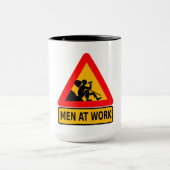 Tasse de Café Drôle Men at Work (Centre)