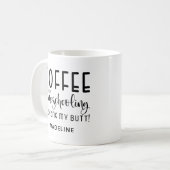 Tasse de café drôle Parce que l'école à la maison (Devant gauche)