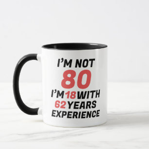 Tasse de café drôle pour 80e anniversaire