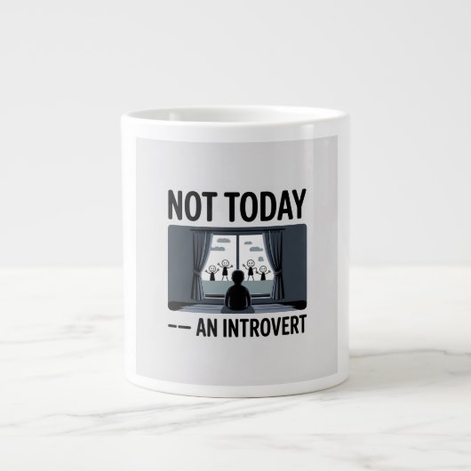 Tasse de café drôle pour introverti — Cadeau "Pas (Devant)