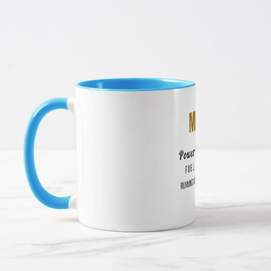 Tasse de café drôle pour maman – Alimentée par le (Gauche)