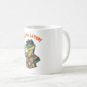 Tasse de café drôle rétro Alligator À plus tard (Devant droit)
