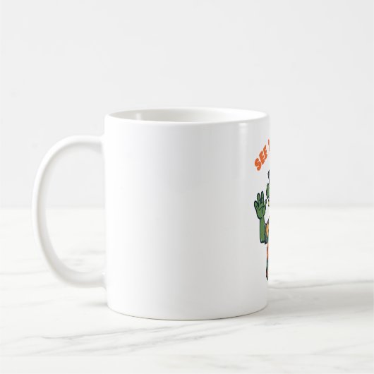 Tasse de café drôle rétro Alligator À plus tard (Gauche)