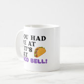 Tasse de café drôle sur le thème des tacos, cadeau (Devant gauche)