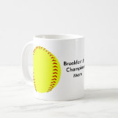 Tasse de café du base-ball de Fastpitch (Devant gauche)