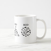 Tasse de café du blanc 2 d'amour-propre d'Eco