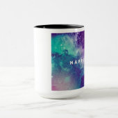 Tasse de café du bonheur 15oz de galaxie (Centre)