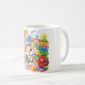 Tasse de café du campus de l'école Kawaii Corgi (Devant droit)