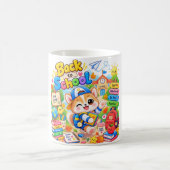 Tasse de café du campus de l'école Kawaii Corgi (Centre)
