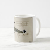 Tasse de café du combattant WWI du Fokker DR 1 (Devant droit)