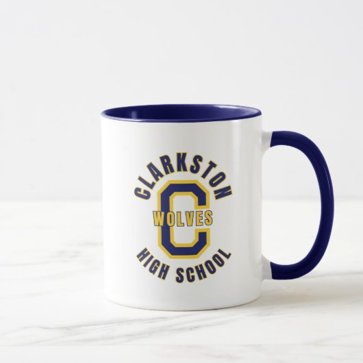 Tasse de café du lycée Clarkston Michigan (Droite)