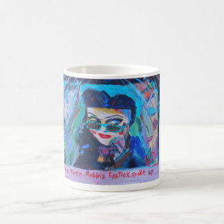 Tasse de café du rouge à lèvres de Robin