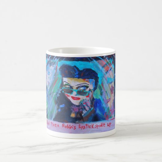 Tasse de café du rouge à lèvres de Robin (Centre)