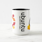 Tasse de café d'Ubuntu avec le logo et le Tux (Centre)