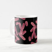 Tasse de café - E coli (rouge sur le noir) (Devant gauche)