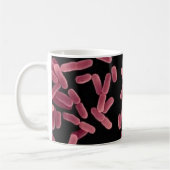 Tasse de café - E coli (rouge sur le noir) (Gauche)