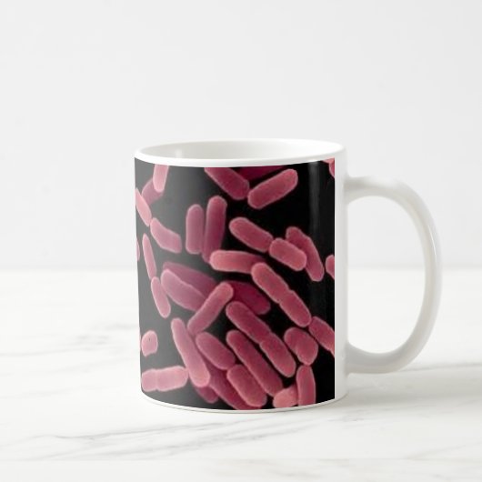 Tasse de café - E coli (rouge sur le noir) (Droite)