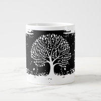 Tasse de café éclaboussée avec l'Arbre de Vie
