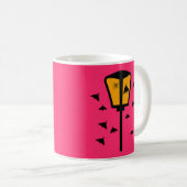 Tasse de café Éclairage public et papillons de nui (Devant droit)