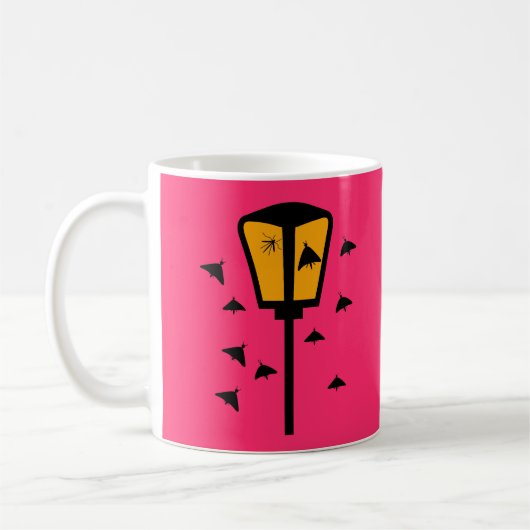 Tasse de café Éclairage public et papillons de nui (Gauche)