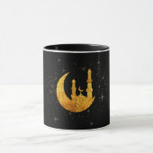 Tasse de café éclatante de mosquée et de lune (Centre)
