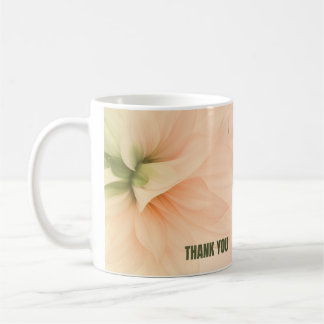 Tasse de café Élégante et Fleurie de Remerciement