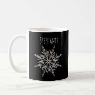 Tasse de café élégante flocon de neige cristal de