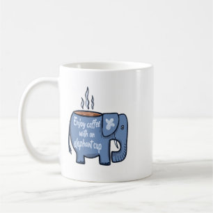 Tasse de café éléphant Illustration créative artis