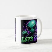 Tasse de café Emote Alien Let's Go (Devant droit)