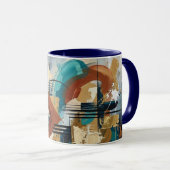 Tasse de café en art abstrait (Devant droit)