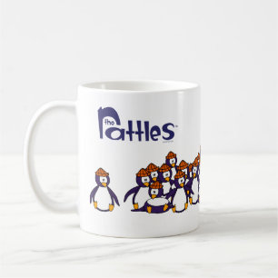 Tasse de café en baisse de pingouins