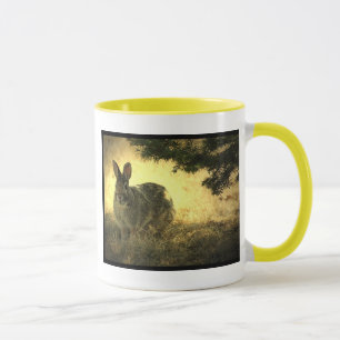 Tasse de café en céramique de lapins sauvages