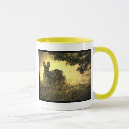 Tasse de café en céramique de lapins sauvages (Droite)